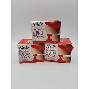 Nads Brazilian Bikini Wax Kits 4.9 oz Each Underarms Body Hair Removal Lot of 3